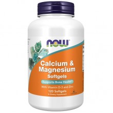 Мультиминеральный комплекс NOW Foods Calcium & Magnesium with D3 and Zink 120 Softgels NF1251