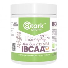 Аминокислота BCAA для спорта Stark Pharm Stark IBCAA 2:1:1 Delicious & B6 Powder 250 g /40 servings/ Апельсин
