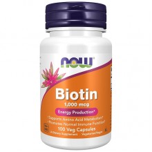 Биотин NOW Foods Biotin 1000 mcg 100 Veg Caps Биотин NOW Foods Biotin 1000 mcg 100 Veg Caps