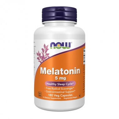 Мелатонин для сна NOW Foods Melatonin 5 mg 180 Veg Caps