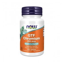 Микроэлемент Хром NOW Foods GTF Chromium 200 mcg 100 Tabs