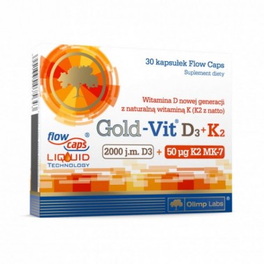 Мультивитамины для спорта Olimp Nutrition Gold-Vit D3+K2 2000 IU 30 Caps