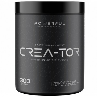 Креатин моногидрат Powerful Progress Crea-Tor Micronized 300 g /60 servings/ Lemon Lime
