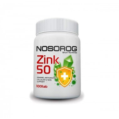 Микроэлемент Цинк для спорта Nosorog Nutrition Zinc 50 100 Tabs