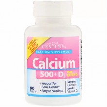 Микроэлемент Кальций 21st Century Calcium 500 + D3 600 IU 90 Tabs