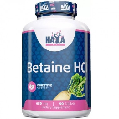 Бетаина гидрохлорид Haya Labs Betaine HCL 650 mg 90 Tabs