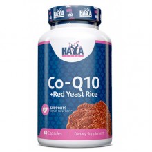Коэнзим Haya Labs Co-Q10 60 mg & Red Yeast Rice 500 mg 60 Caps