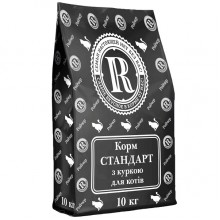 Ройчер Стандарт Курица (черный). Куриное мясо, куриная печень гидролизованная. 10кг. Ройчер Стандарт Курица (черный). Куриное мясо, куриная печень гидролизованная. 10кг.