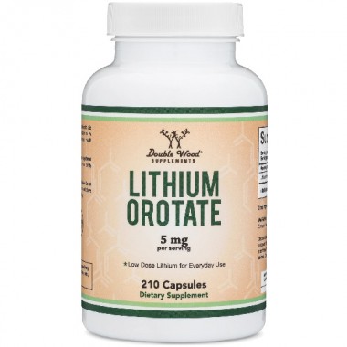 Микроэлемент Литий Double Wood Lithium Orotate 5 mg 210 Caps