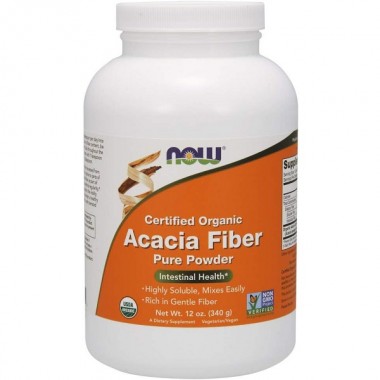 Клетчатка NOW Foods Acacia Fiber 340 g /52 servings/ Pure