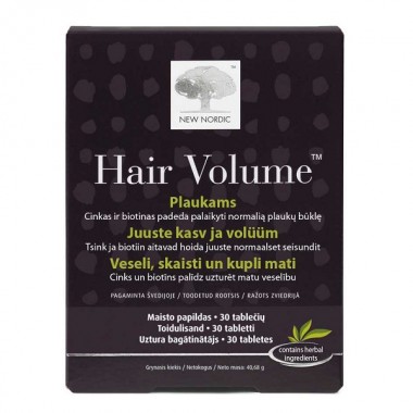 Комплекс для кожи, волос, ногтей New Nordic Hair Volume 30 Tabs