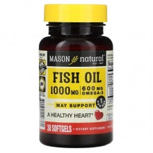 Омега 3 Mason Natural Fish Oil 1000 mg Omega 600 mg 30 Caps