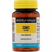 Микроэлемент Цинк Mason Natural Zinc 50 mg 100 Tabs Микроэлемент Цинк Mason Natural Zinc 50 mg 100 Tabs