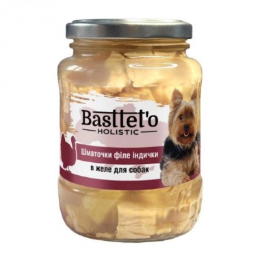 Basttet'o Holistic для собак 360г Кусочки филе индейки в желе