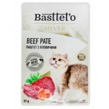 Basttet'o Паштет - мусс для кошек с говядиной пауч 85 г. (28шт/уп), за шт.