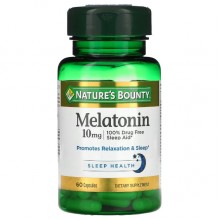 Мелатонин для сна Nature's Bounty Melatonin 10 mg 60 Caps