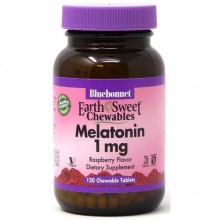 Мелатонин для сна Bluebonnet Nutrition Earth Sweet Chewables Melatonin 1 mg 120 Chewable Tabs Raspberry