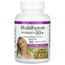 Витаминно-минеральный комплекс для женщин Natural Factors MultiFactors, Women's 50+ 90 Veg Caps