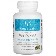 Комплекс для профилактики давления и кровообращения Natural Factors WomenSense VeinSense 60 Veg Caps