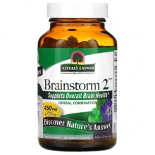 Комплекс для профилактики работы головного мозга Nature's Answer Brainstorm 2 450 mg 90 Veg Caps