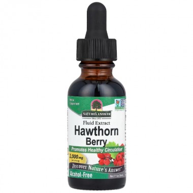 Комплекс для профилактики нервной системы Nature's Answer Hawthorn Berry 2000 mg Alcohol-Free 30 ml /15 servings/