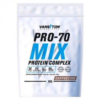 Протеин Vansiton Pro-70 Mix 900 g /30 servings/ Cappuccino