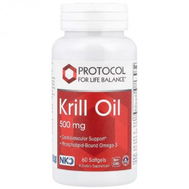 Масло криля Protocol for Life Balance Krill Oil 500 mg 60 Softgels