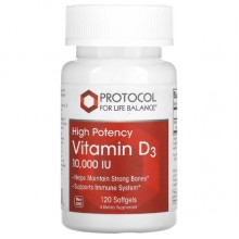 Витамин D Protocol for Life Balance Vitamin D3 High Potency 10000 IU 120 Softgels Витамин D Protocol for Life Balance Vitamin D3 High Potency 10000 IU 120 Softgels