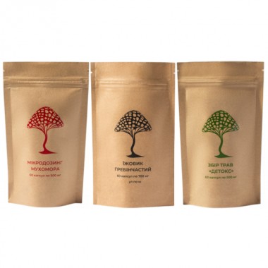 Грибной комплекс Дедушка Мухомор Набор “Новое сознание” (2 вида грибов + Сбор трав 