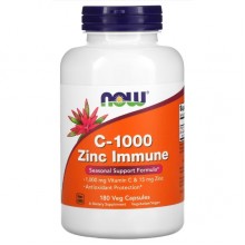 Витамин C NOW Foods C-1000 Zinc Immune 180 Veg Caps Витамин C NOW Foods C-1000 Zinc Immune 180 Veg Caps