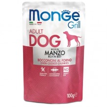 Влажный корм для собак Monge Dog Wet GRILL говядина 0,1 Кг