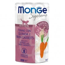 Влажный корм для котов MONGE CAT WET Kitten тунец с киноа и молодой морковью 80 г