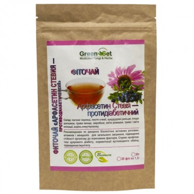 Заменитель питания GreenSet Фиточай Арфасетин Стевия - Противодиабетический 1,5 г х 20 пакетиков