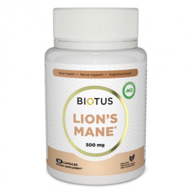 Комплекс для профилактики работы головного мозга Biotus Lion's Mane 500 mg 30 Caps