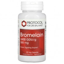 Бромелайн Protocol for Life Balance Bromelain, 2400 GDU/g 500 mg 90 Veg Caps Бромелайн Protocol for Life Balance Bromelain, 2400 GDU/g 500 mg 90 Veg Caps