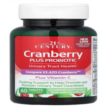 Клюква 21st Century Cranberry Plus Probiotic 60 Tabs