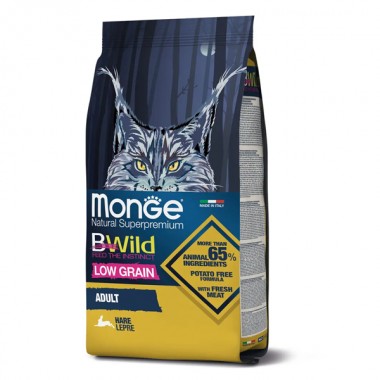  Monge Cat Bwild Low Grain мясо зайца 1,5 Кг