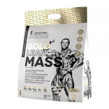 Гейнер Kevin Levrone Gold Lean Mass 6000 g /200 servings/ Banana