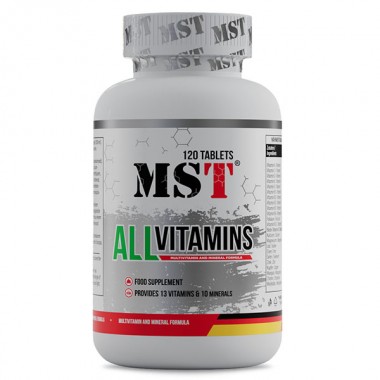 Витаминно-минеральный комплекс для спорта MST Nutrition AllVitamins 120 Tabs