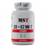 Витамин D3+K2 для спорта MST Nutrition Vitamin D3 + K2 MK7 60 Softgels