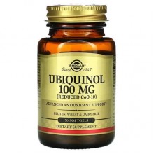 Коэнзим Solgar Ubiquinol 100 mg 50 Softgels Коэнзим Solgar Ubiquinol 100 mg 50 Softgels