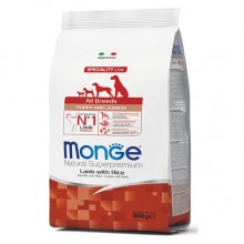 Сухой корм для собак Monge Dog All breeds Puppy & Junior ягненок с рисом 0,8 Кг