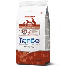 Сухой корм для собак Monge Dog All breeds Puppy & Junior ягненок с рисом 2,5 Кг