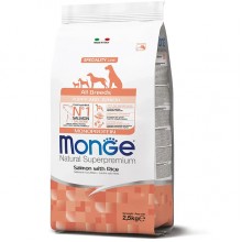 Сухой корм для собак Monge Dog All breeds Puppy & Junior лосось с рисом 2,5 Кг