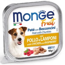 Влажный корм для собак Monge Dog Wet FRUIT курица с малиной 0,1 Кг