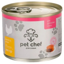 Влажный корм для собак Pet Chef паштет для взрослых собак з курицей 200 г