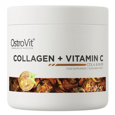 Хондропротектор (для спорта) OstroVit Collagen And Vitamin C 200 g /20 servings/ Rum Cola
