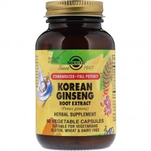 Комплекс для профилактики нервной системы Solgar Korean Ginseng Root Extract 60 Veg Caps SOL-04138