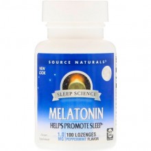 Мелатонин для сна Source Naturals Melatonin 1 mg 100 Lozenges Peppermint Flavor SNS-00709