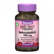 Витамин Б12 Bluebonnet Nutrition Earth Sweet Chewables Methylcobalamin 1000 mcg 60 Chewable Tabs Natural Raspberry Flavor Витамин Б12 Bluebonnet Nutrition Earth Sweet Chewables Methylcobalamin 1000 mcg 60 Chewable Tabs Natural Raspberry Flavor